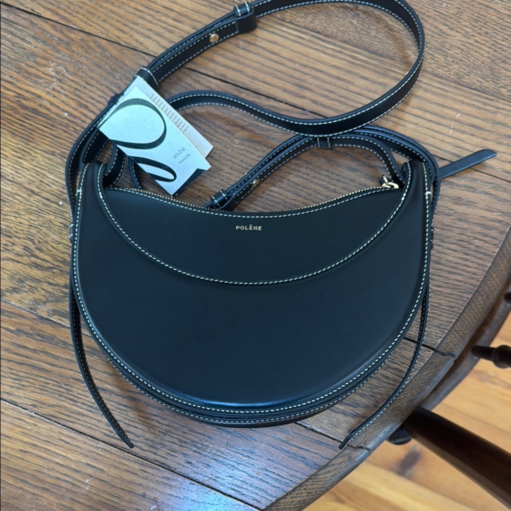 Black Leather Crossbody Bag
